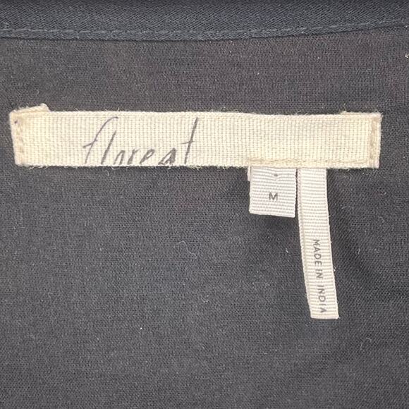 Floreat Anthropologie Boho Floral Embroidered Tunic‎ Dress V-Neck Size M - Picture 7 of 8